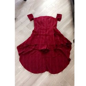 Burgundy dress romper